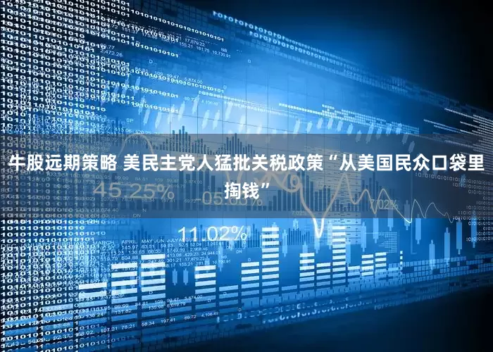牛股远期策略 美民主党人猛批关税政策“从美国民众口袋里掏钱”